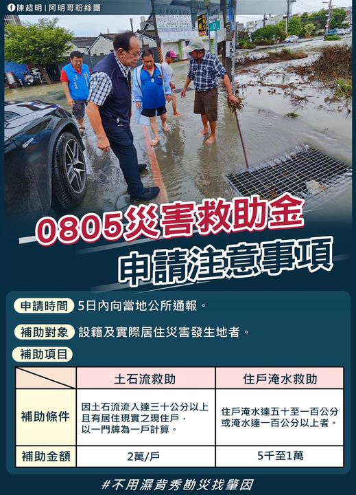 苗栗-災損救助 苗栗縣災害救助金申請注意事項!